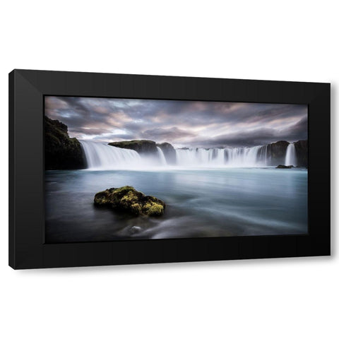 Eternal Flow Black Modern Wood Framed Art Print by Wonisch, Andreas