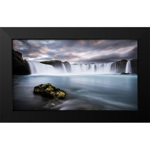 Eternal Flow Black Modern Wood Framed Art Print by Wonisch, Andreas