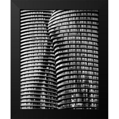 Absolute Towers Black Modern Wood Framed Art Print by Shainidze, Roland