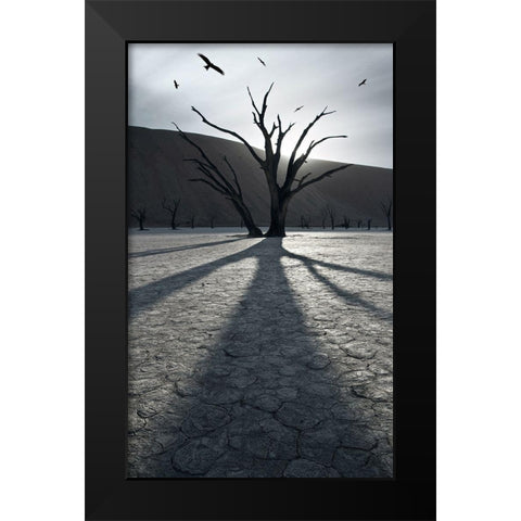 900 Years After Black Modern Wood Framed Art Print by Del Grosso, Sebastien