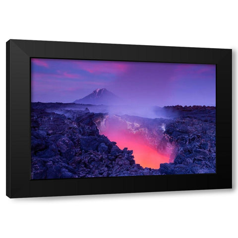 Gate To Hell Black Modern Wood Framed Art Print by Budkov, Denis