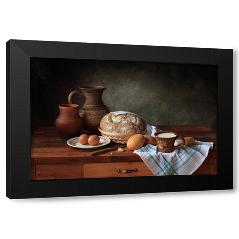 Untitled Black Modern Wood Framed Art Print by Skorokhod, Tatyana