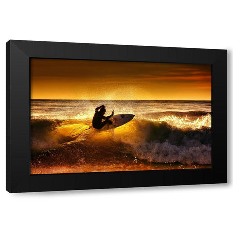 Front Side Black Modern Wood Framed Art Print with Double Matting by Petracci, Marco