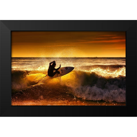 Front Side Black Modern Wood Framed Art Print by Petracci, Marco