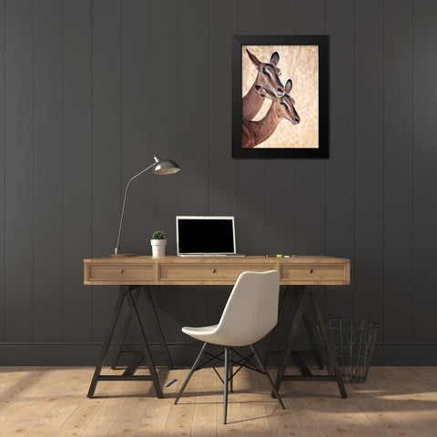 Do Not Worry, IM Here Black Modern Wood Framed Art Print by Guillemot, Mathilde