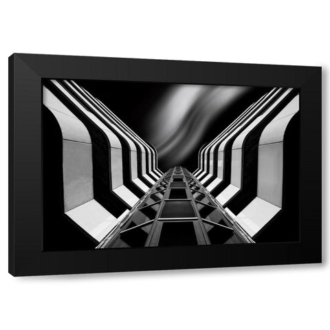 Winged Black Modern Wood Framed Art Print by Novillo, Alfonso