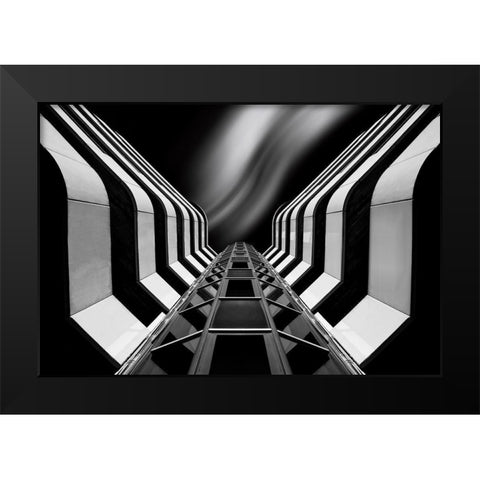 Winged Black Modern Wood Framed Art Print by Novillo, Alfonso