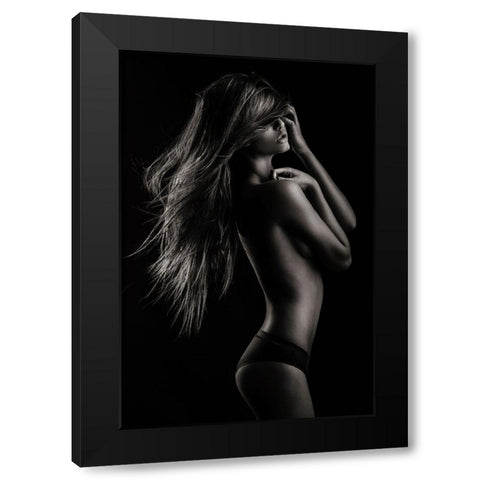 Sensual Beauty Black Modern Wood Framed Art Print with Double Matting by Krystynek MQEP, Martin