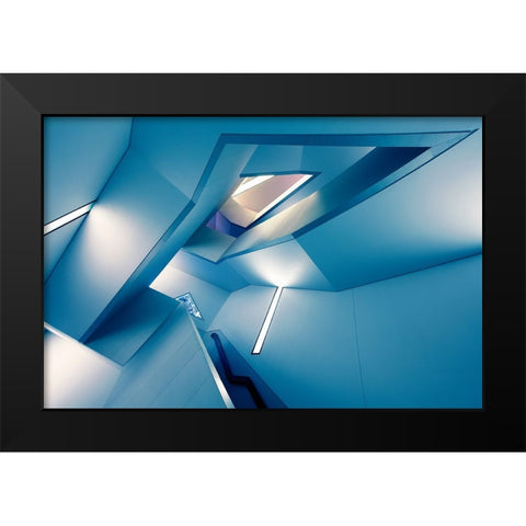 The Symphony Of The Lines Black Modern Wood Framed Art Print by Roland Shainidze, Dr.