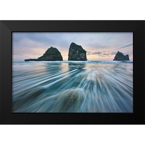 Wild West Coast Black Modern Wood Framed Art Print by Zhang, Yan