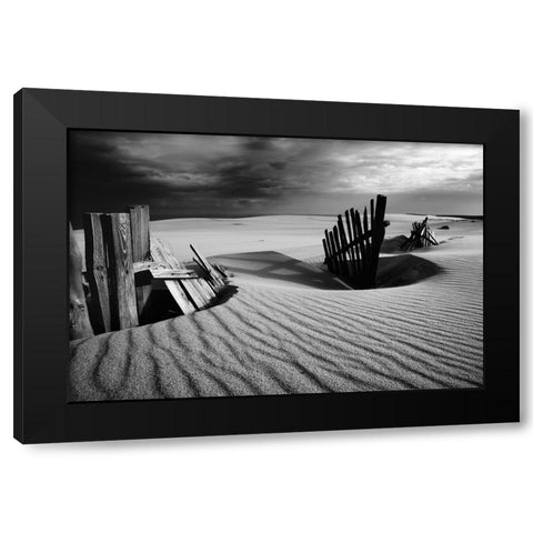 Konfrontation Black Modern Wood Framed Art Print with Double Matting by Kulagin, Dmitry