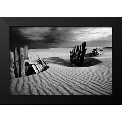 Konfrontation Black Modern Wood Framed Art Print by Kulagin, Dmitry