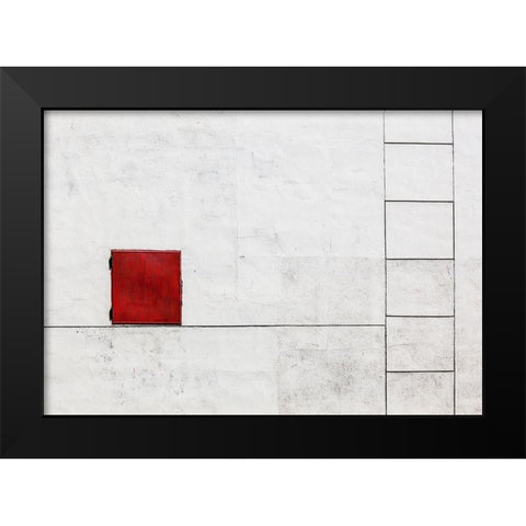 Suprematism Is All Around Black Modern Wood Framed Art Print by Voeykova, Ksenia