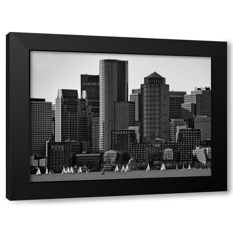 Towers Black Modern Wood Framed Art Print with Double Matting by Feldtkeller, Andreas