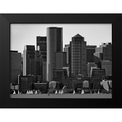Towers Black Modern Wood Framed Art Print by Feldtkeller, Andreas