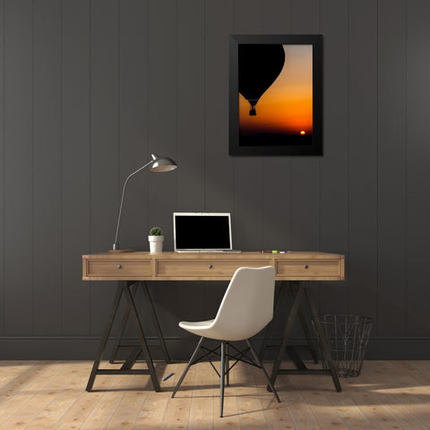 Two Balloons Black Modern Wood Framed Art Print by Eliash, Tomer