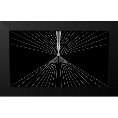 Lute Black Modern Wood Framed Art Print by Pixxelpark