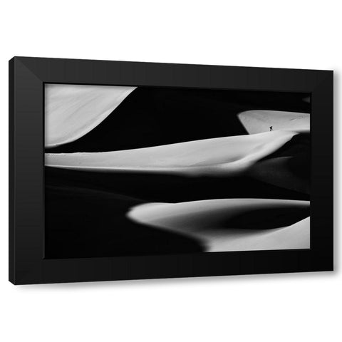 Dune X Black Modern Wood Framed Art Print with Double Matting by Kravanja, Jure