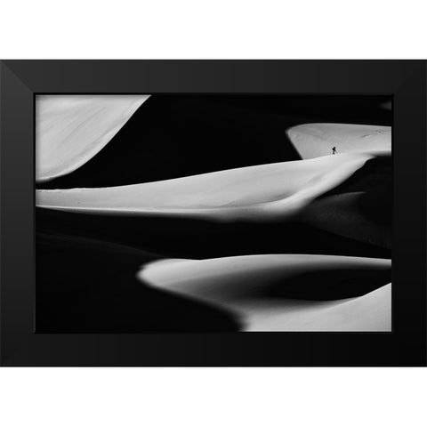 Dune X Black Modern Wood Framed Art Print by Kravanja, Jure