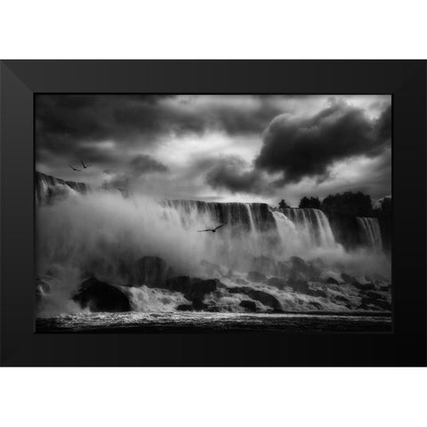 Powerful Splendor Black Modern Wood Framed Art Print by Depaepe, Yvette