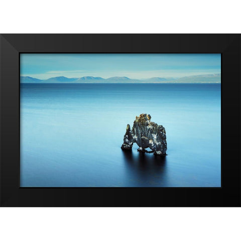 In The Middle Of Nowhere Black Modern Wood Framed Art Print by Ruoppolo, Luigi