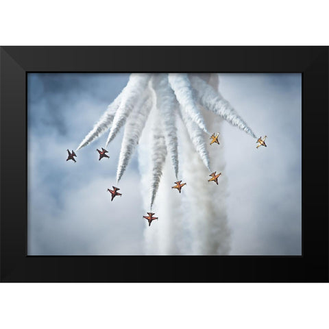 Black Eagles Black Modern Wood Framed Art Print by Walmsley, Peter