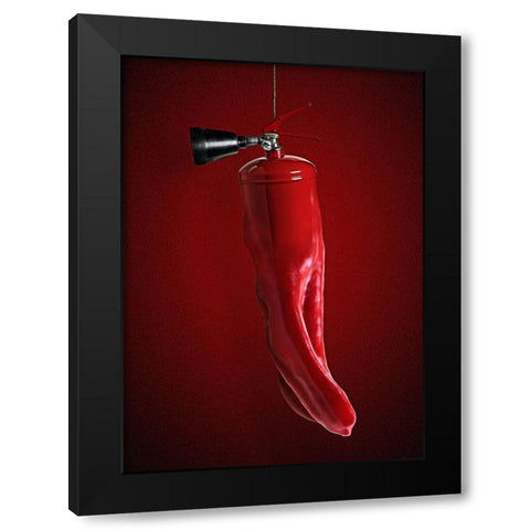 Unlikely #76 Black Modern Wood Framed Art Print with Double Matting by Solo, Mister