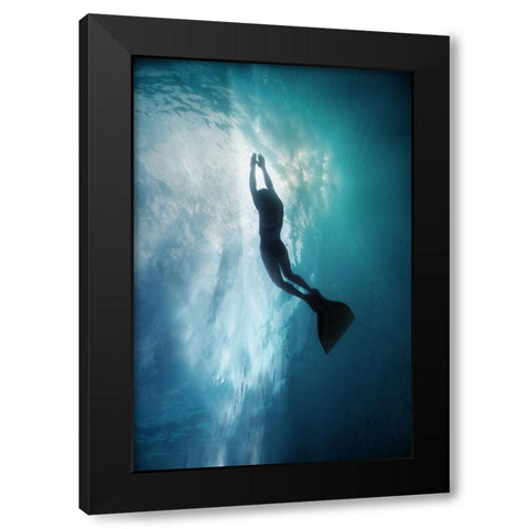 Sky Dive Black Modern Wood Framed Art Print by Narchuk, Andrey