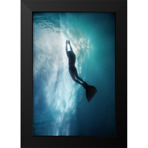 Sky Dive Black Modern Wood Framed Art Print by Narchuk, Andrey