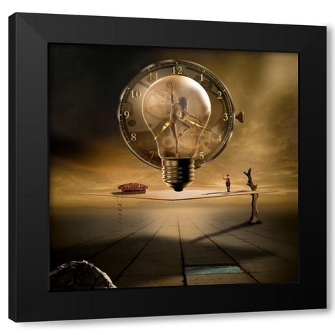 Even In The Quietest Moment Black Modern Wood Framed Art Print with Double Matting by Pfleghart, Franziskus