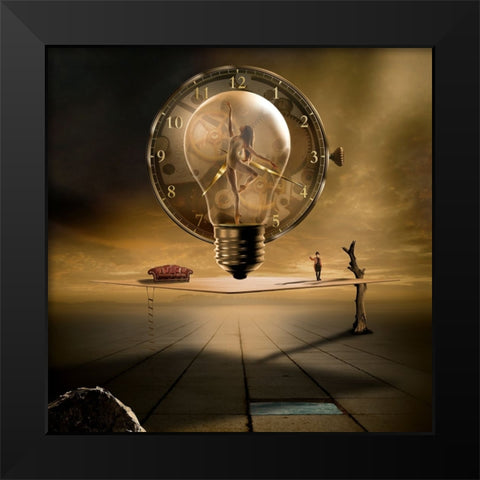 Even In The Quietest Moment Black Modern Wood Framed Art Print by Pfleghart, Franziskus