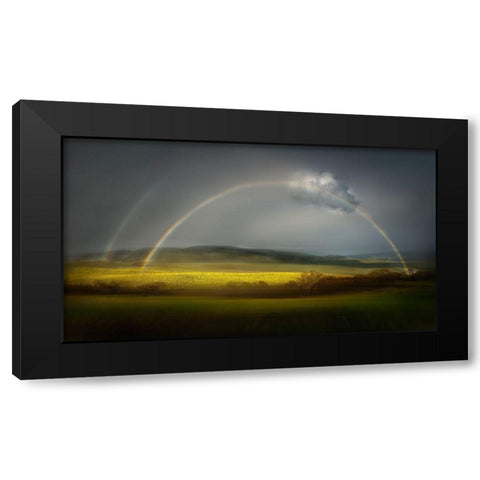 The Spring Bliss Black Modern Wood Framed Art Print by Dou, Shenshen