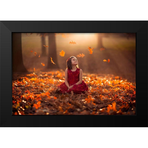 Autumn Magic Black Modern Wood Framed Art Print by Olson, Jake
