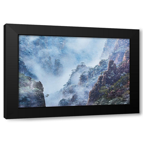 Mount Hallelujah Black Modern Wood Framed Art Print with Double Matting by Zhang, Yan