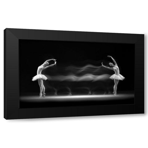 Double Pose Black Modern Wood Framed Art Print by Bunjamin, Antonyus
