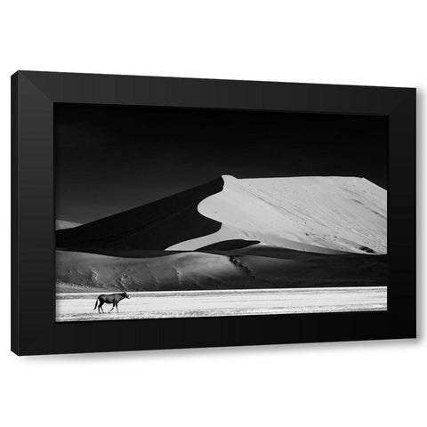 The Solitary Black Modern Wood Framed Art Print with Double Matting by Guillemot, Mathilde