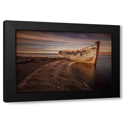 Fall Black Modern Wood Framed Art Print with Double Matting by Ingibergsson, Bragi