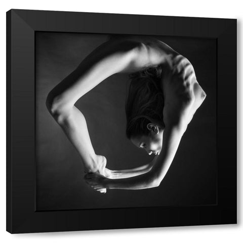 O Black Modern Wood Framed Art Print with Double Matting by MagnusPhotos