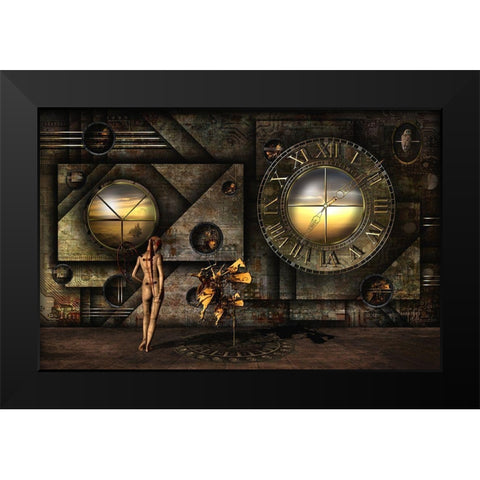 Was Salvador Here? Black Modern Wood Framed Art Print by Pfleghart, Franziskus