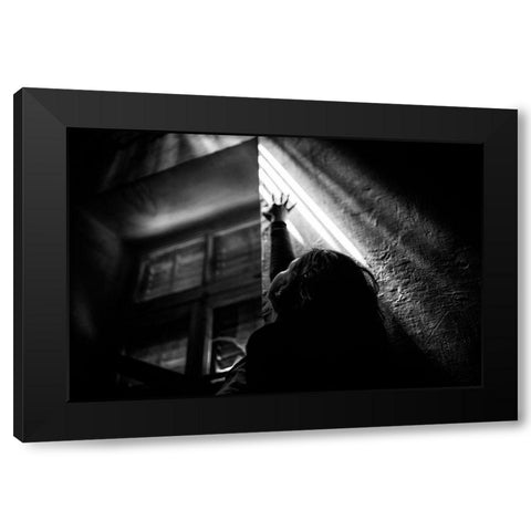 Light Inside The Darkness Black Modern Wood Framed Art Print with Double Matting by Pergioudakis, Manos