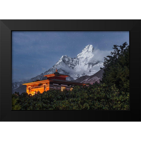 As Night Falls Black Modern Wood Framed Art Print by Wrobel, Karsten