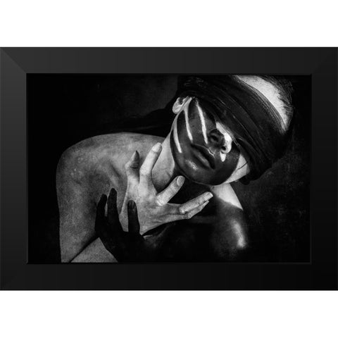 Lost My Eyes Black Modern Wood Framed Art Print by Skip, Anthony