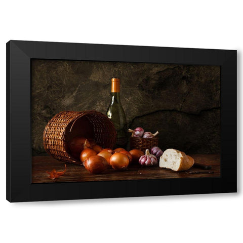 Italia Black Modern Wood Framed Art Print by Laercio, Luiz