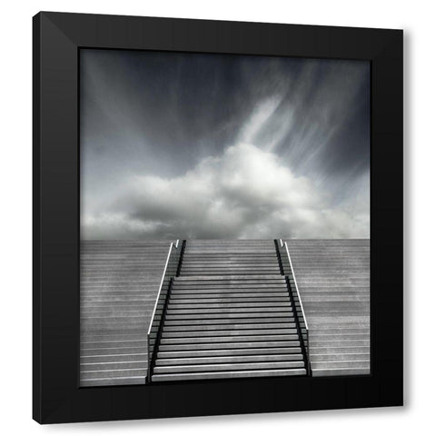 Stair Black Modern Wood Framed Art Print by Claes, Gilbert