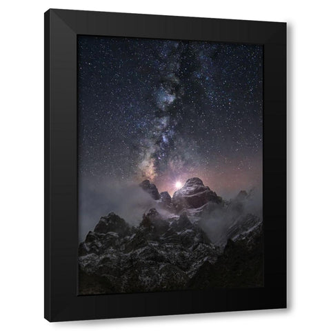 At The Edge Of The World Black Modern Wood Framed Art Print by Kaddas, Chris