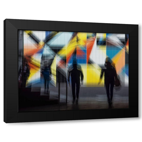 Passing By Black Modern Wood Framed Art Print with Double Matting by Lenzen, Klaus
