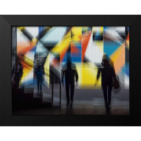 Passing By Black Modern Wood Framed Art Print by Lenzen, Klaus