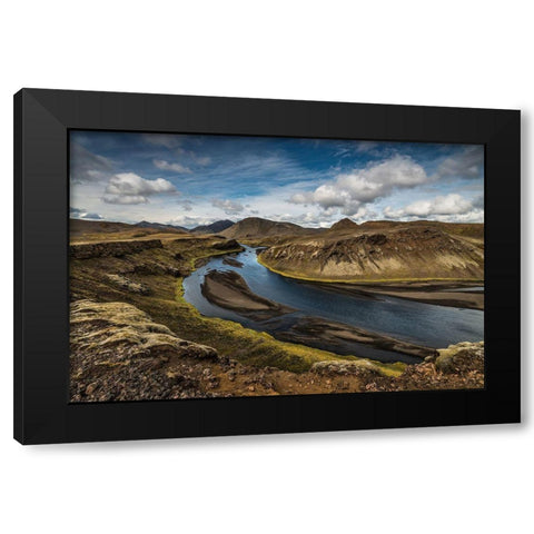 Highland River Black Modern Wood Framed Art Print by Hoffmann, Raymond