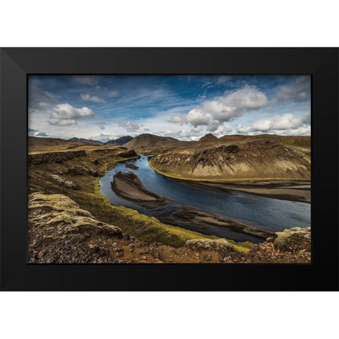 Highland River Black Modern Wood Framed Art Print by Hoffmann, Raymond
