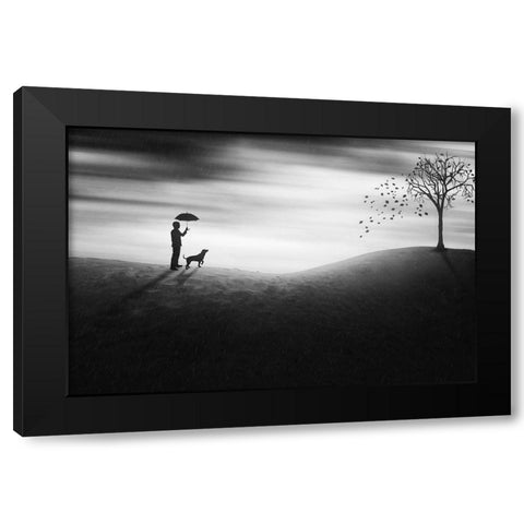 Autumn Black Modern Wood Framed Art Print with Double Matting by Marlianto, Ivan